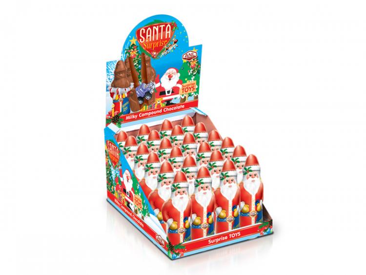Santa Surprise, Шоколадная Фигурка с Игрушечным Сюрпризом 24 шт.