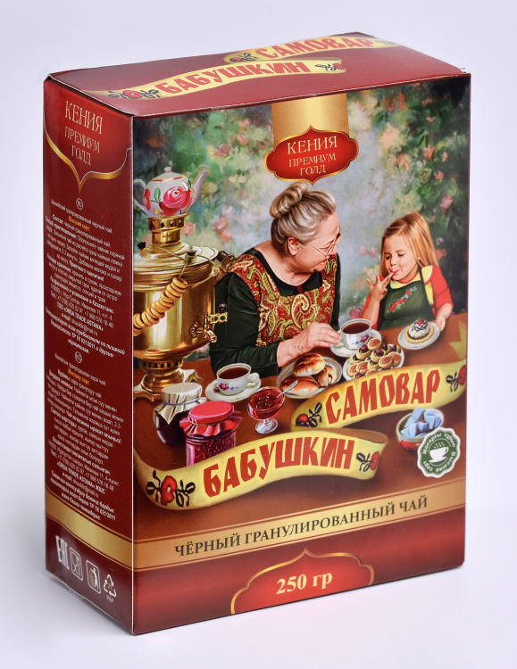 Чай Бабушкин Самовар черный гранулированный 250 гр/32 шт