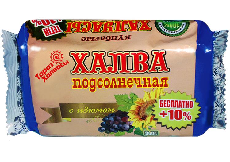 Халва десертная  300 гр с изюмом/24 шт